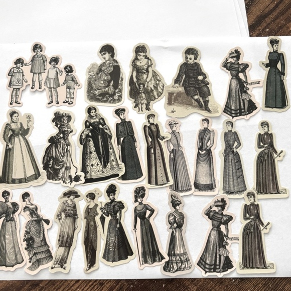 24 Women's Fashion Throughout the Years Stickers, NWT